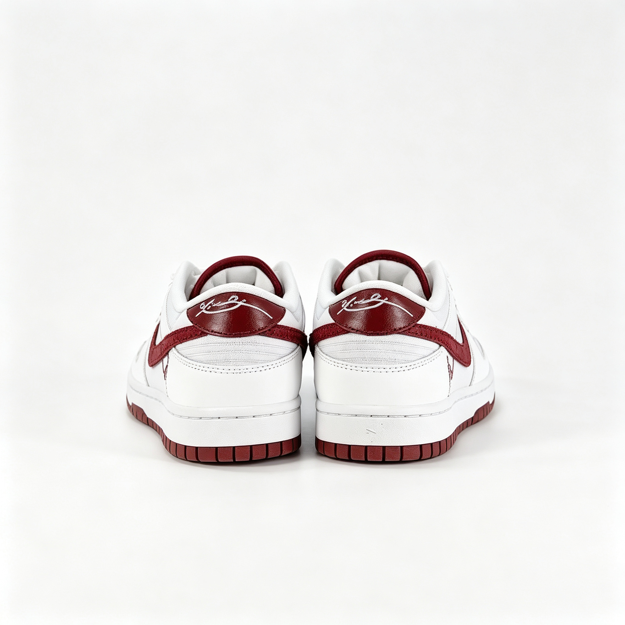 Nike Dunk Low 'White / Team Red' – Suede Swoosh Low-Top Sneakers