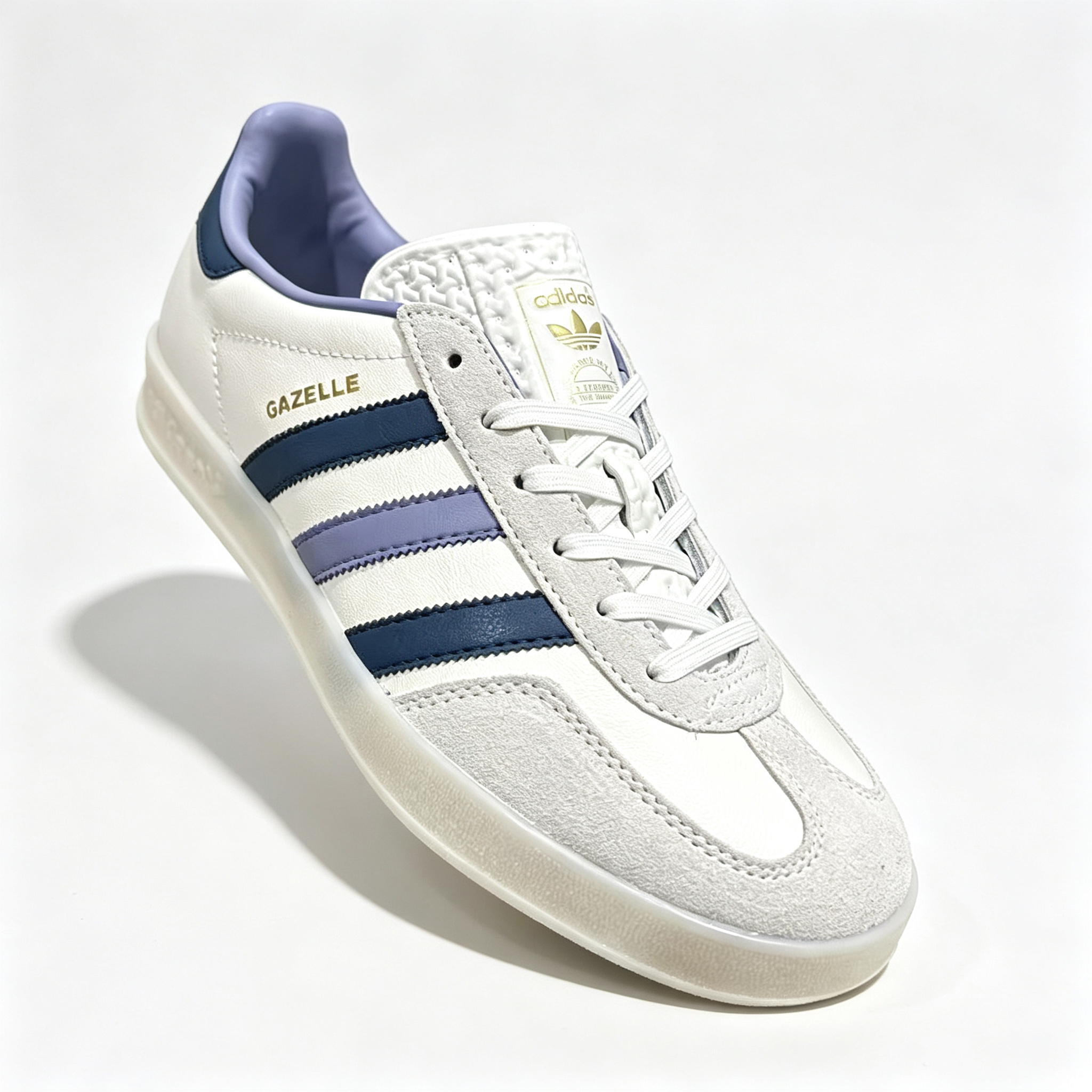 Adidas Originals Gazelle Indoor 'Off White / Dark Blue / Purple'