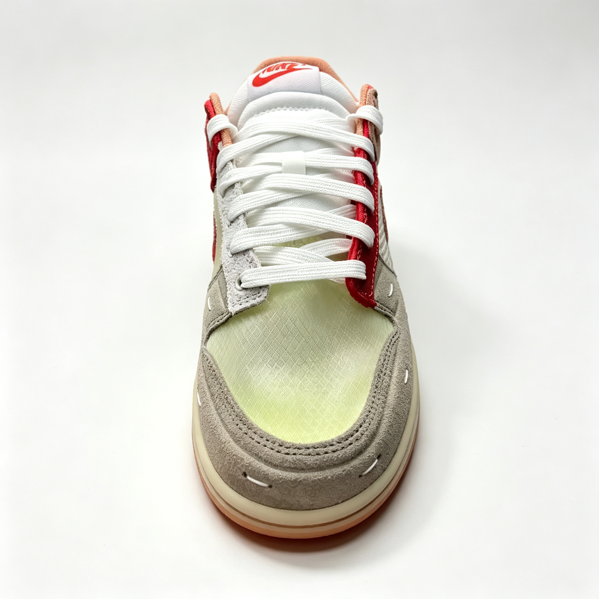 Nike Dunk Low 'Beige Peach' — Mixed-Material Textured Sneakers