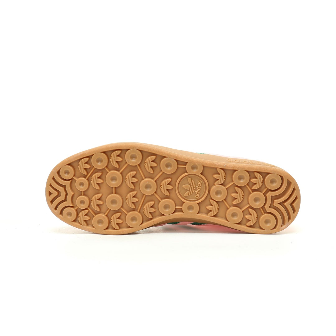 Adidas Originals Gazelle Indoor – Pink / Green / Red Gum Suede Low-Top Sneakers