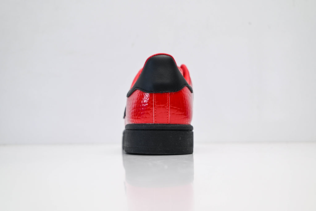adidas Originals Superstar – Red Croc-Embossed Upper with Black 3-Stripes & Shell Toe