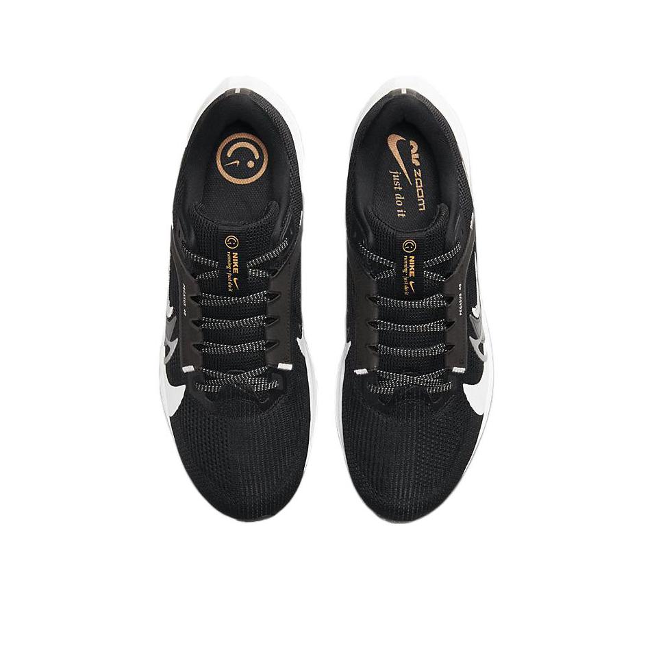 Nike Air Zoom Pegasus 40 – Black / White / Silver Mesh Running Sneakers