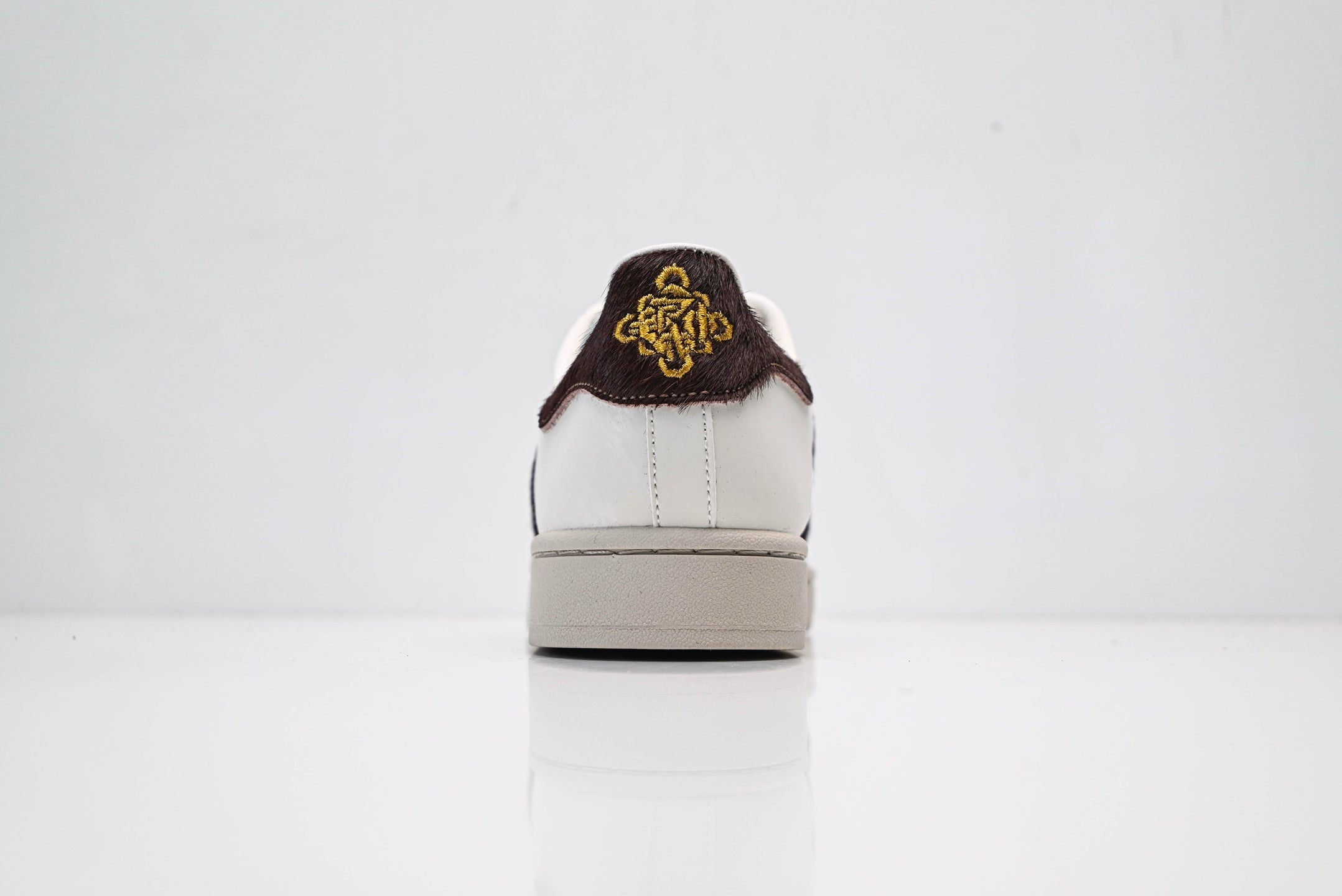 adidas Originals Superstar – Off-White & Brown Horsehair Upper with Red Accent & White Shell Toe