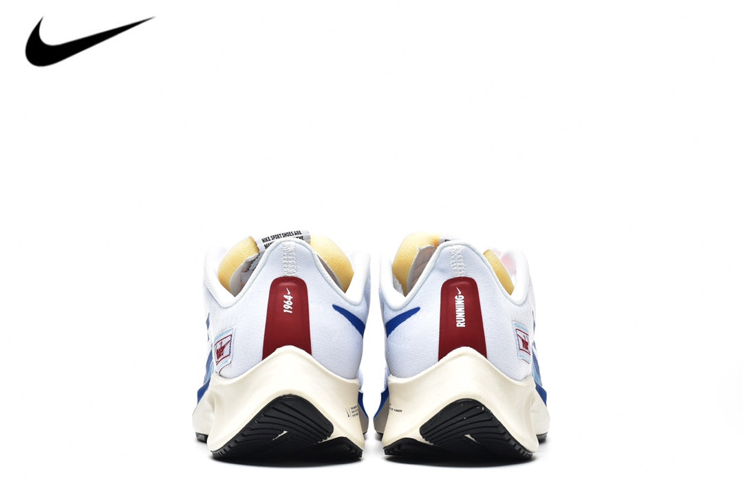 Nike Air Zoom Pegasus 37 – White / Blue / Red Mesh Running Sneakers