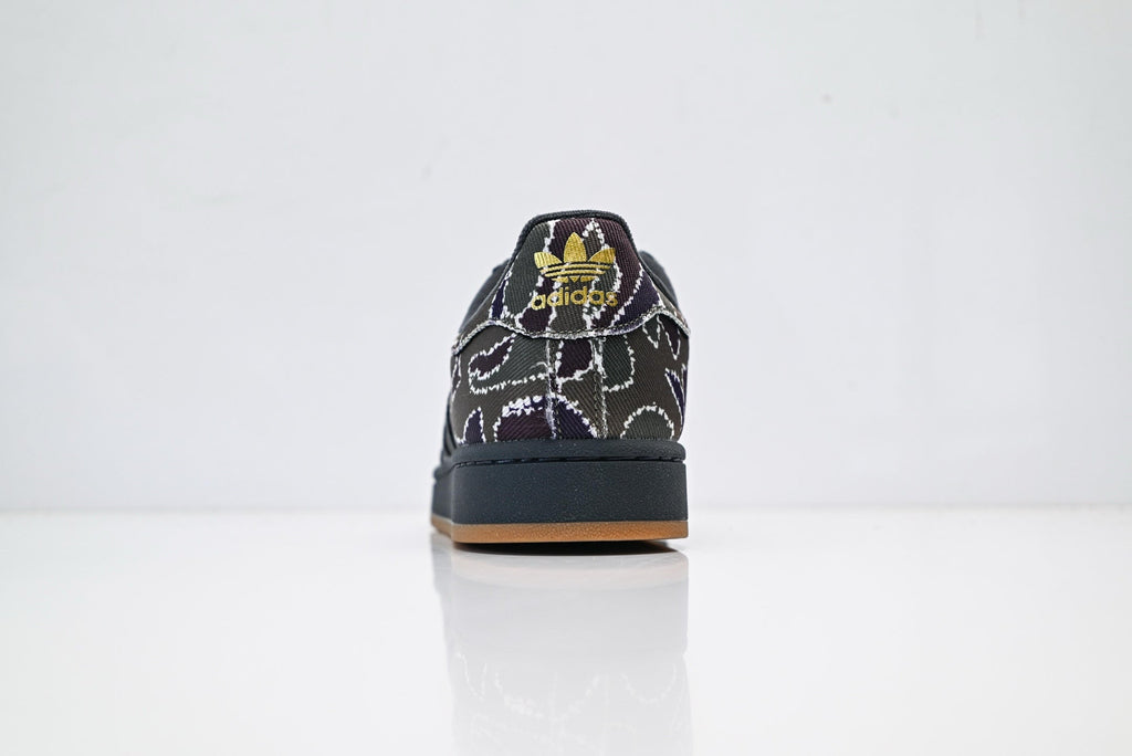 adidas Originals Superstar – Dark Floral Print Textile with Dark Grey & Gum Brown Shell Toe