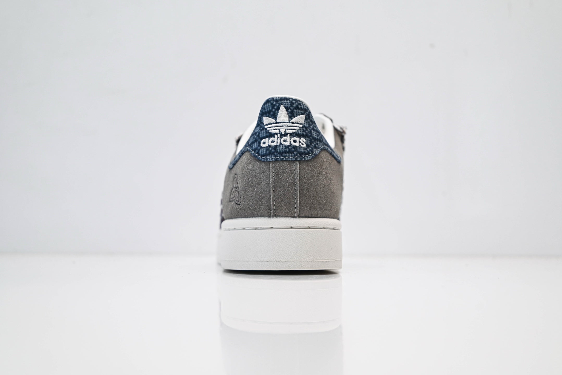 adidas Originals Superstar – Grey Suede with Multi-Color Webbing & White Shell Toe