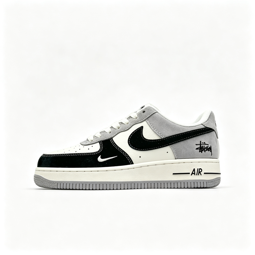 Stüssy ✕ Nike Air Force 1 Low – Black / Grey / Sail