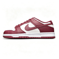 Nike Dunk Low 'White / Burgundy' — Premium Leather Sneakers
