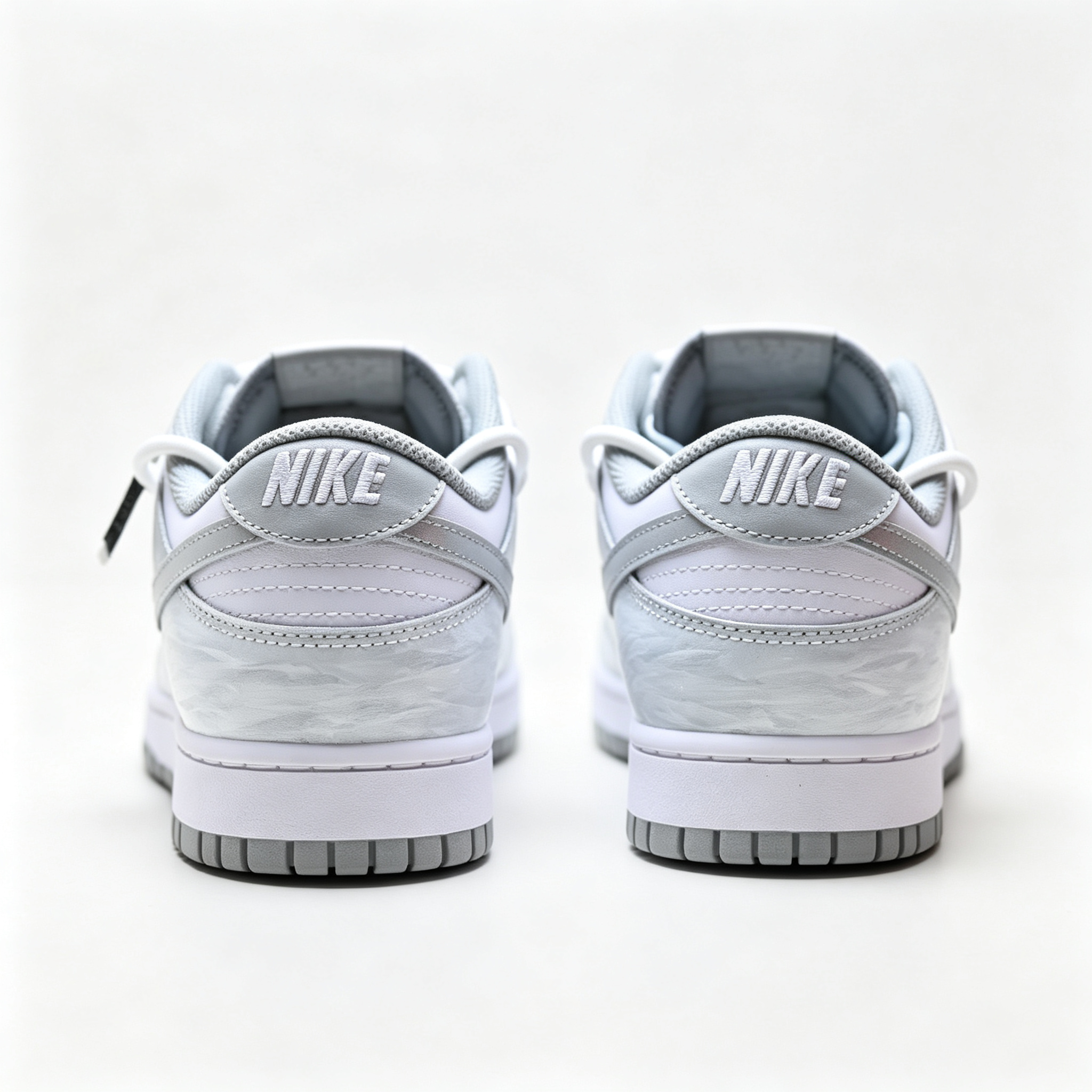 Nike Dunk Low BG — Marble Print / Light Blue / Silver Swoosh