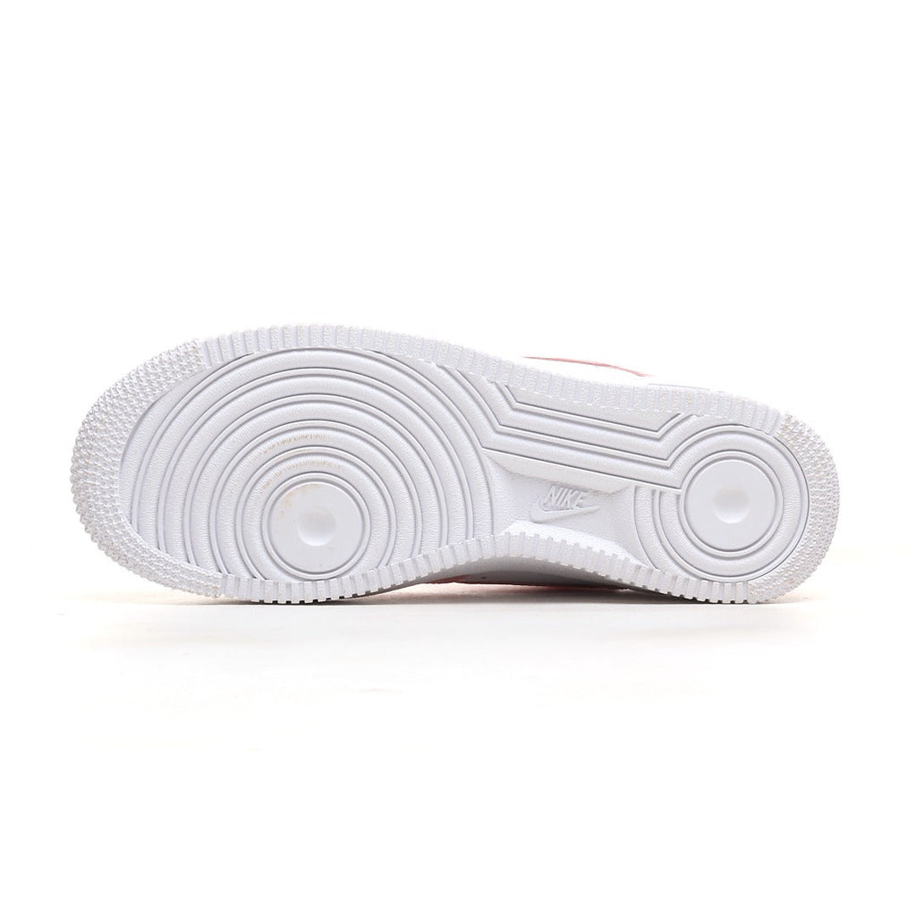 Nike Air Force 1 '07 Low Women's 'Bear Hug' – White & Light Soft Pink Custom Graphic Sneaker