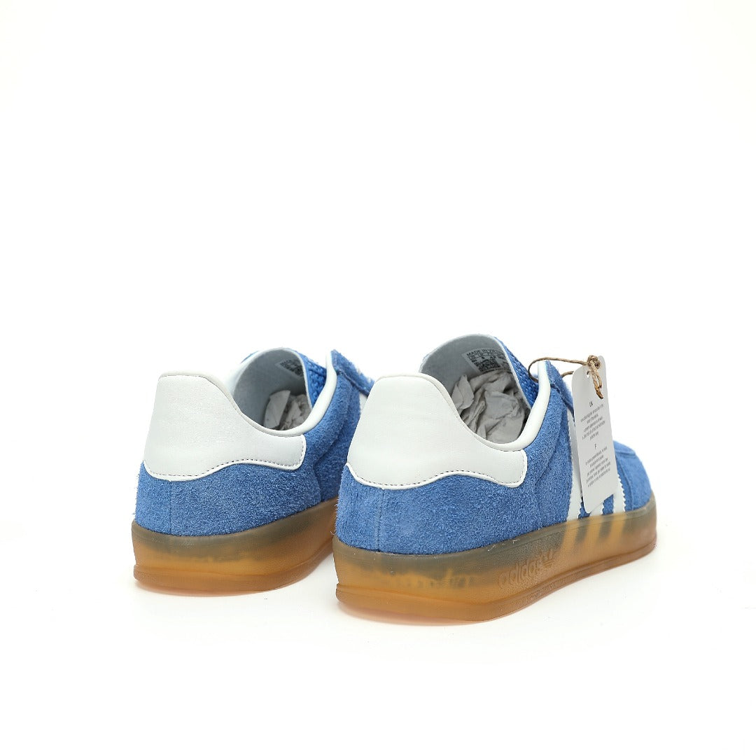 Adidas Originals Gazelle Indoor Blue Cloud White Gum Suede Sneaker