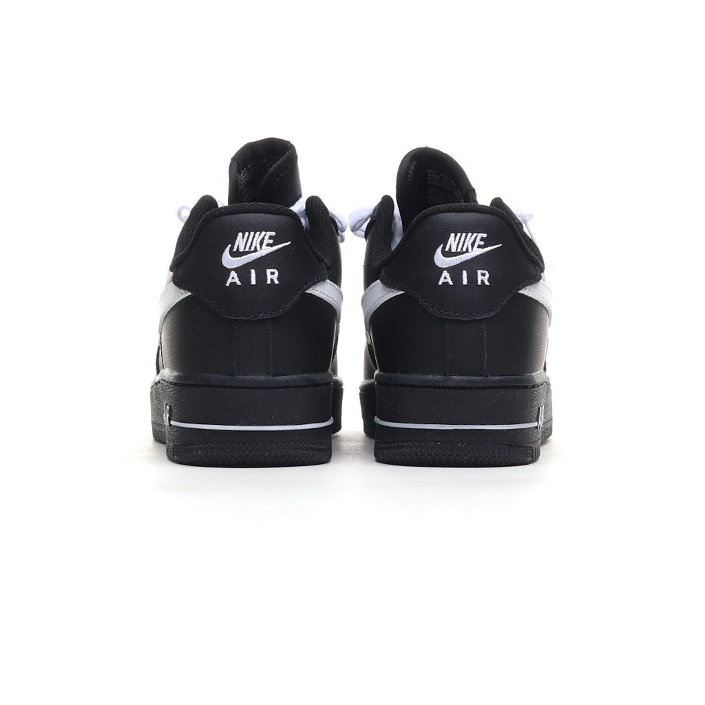 Nike Air Force 1 '07 Low 'Black / White' – Custom Thick Cream Rope Laces Edition