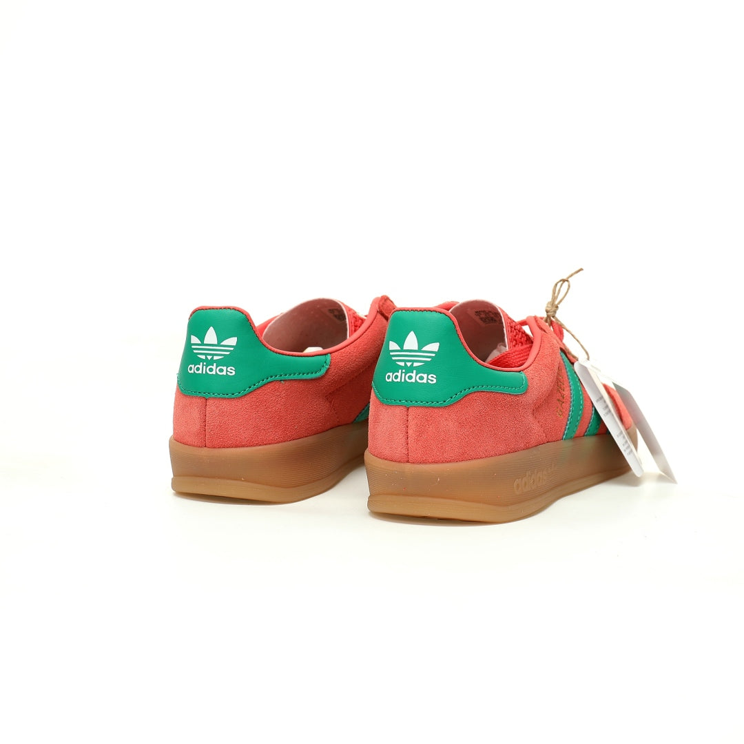 Adidas Originals Gazelle Indoor – Red / Green Gum Suede Low-Top Sneakers