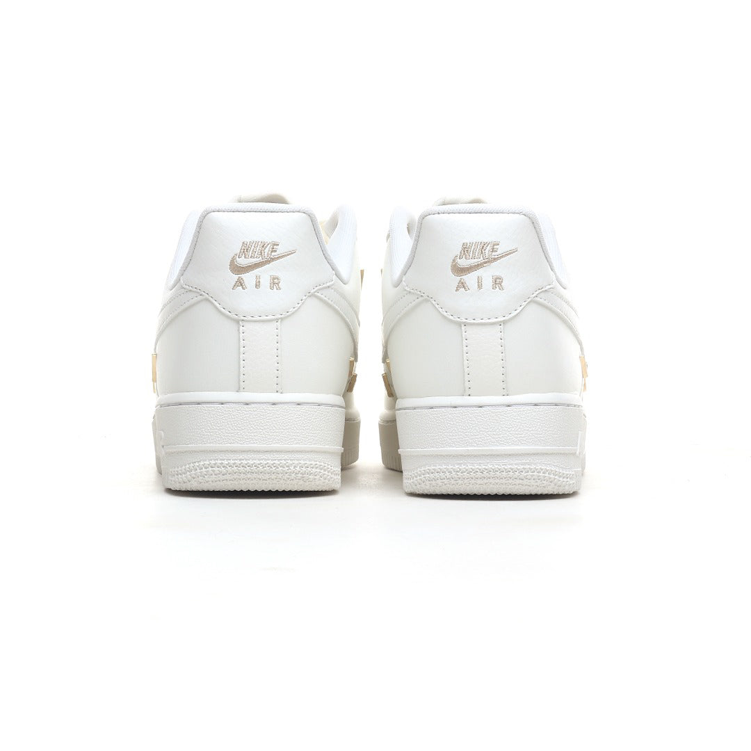 Nike Women's Air Force 1 '07 LX 'Sail / Metallic Gold' – Multi Mini Swoosh Sneaker