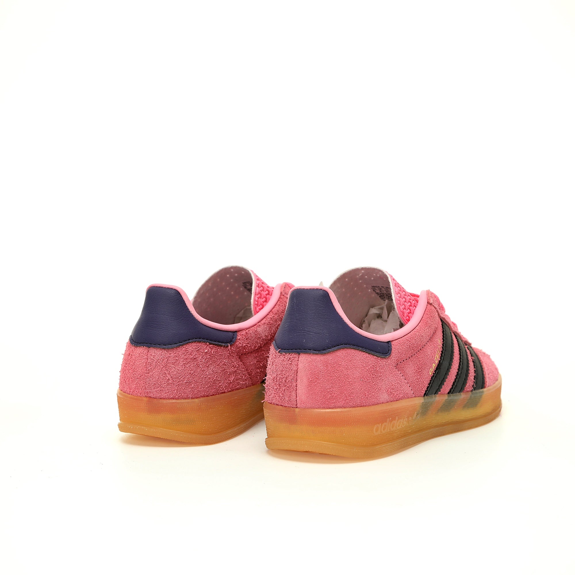 Adidas Originals Gazelle Indoor – Pink / Black / Dark Purple Gum Suede Low-Top Sneakers