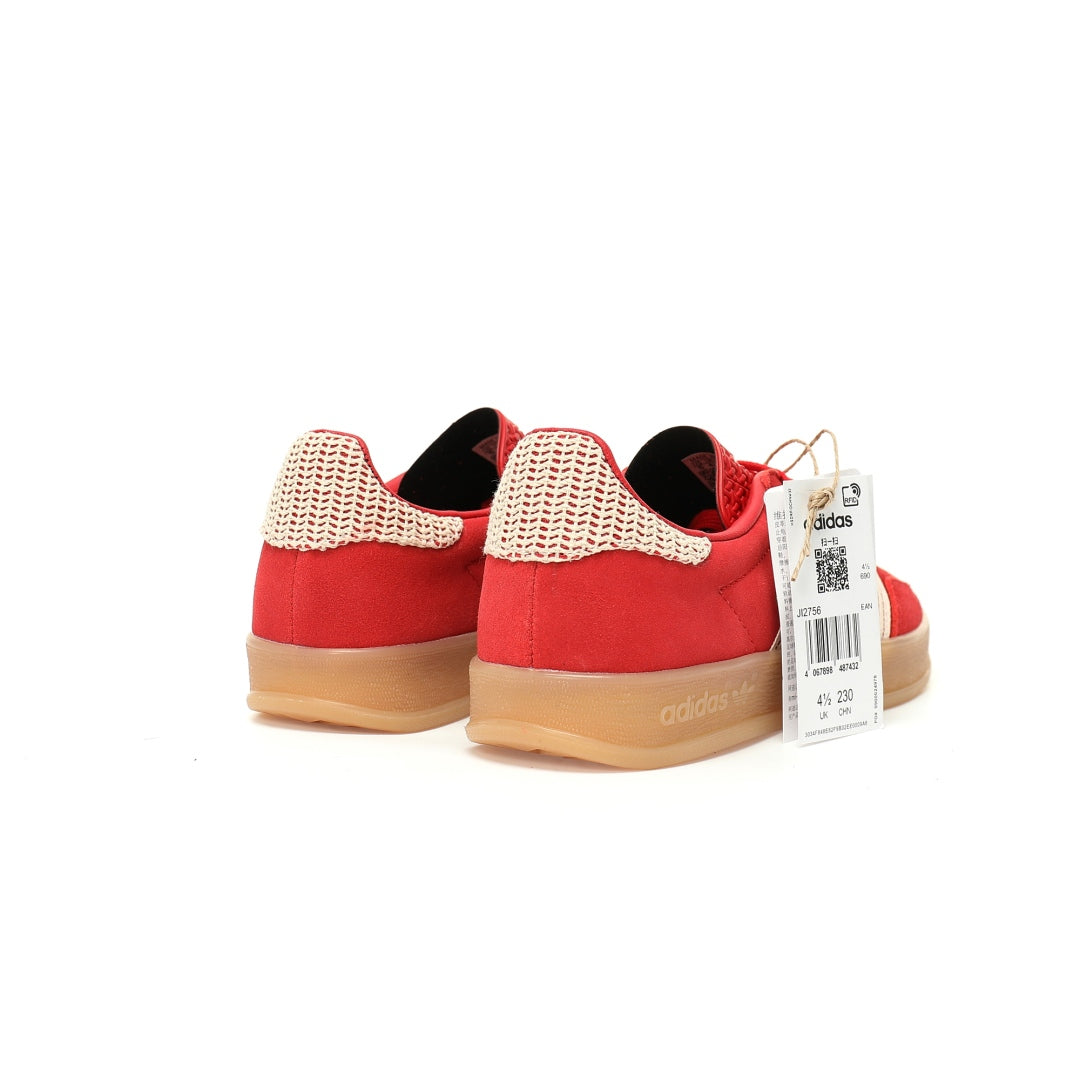 Adidas Originals Gazelle Indoor – Red Crochet / Beige Gum Low-Top Sneakers