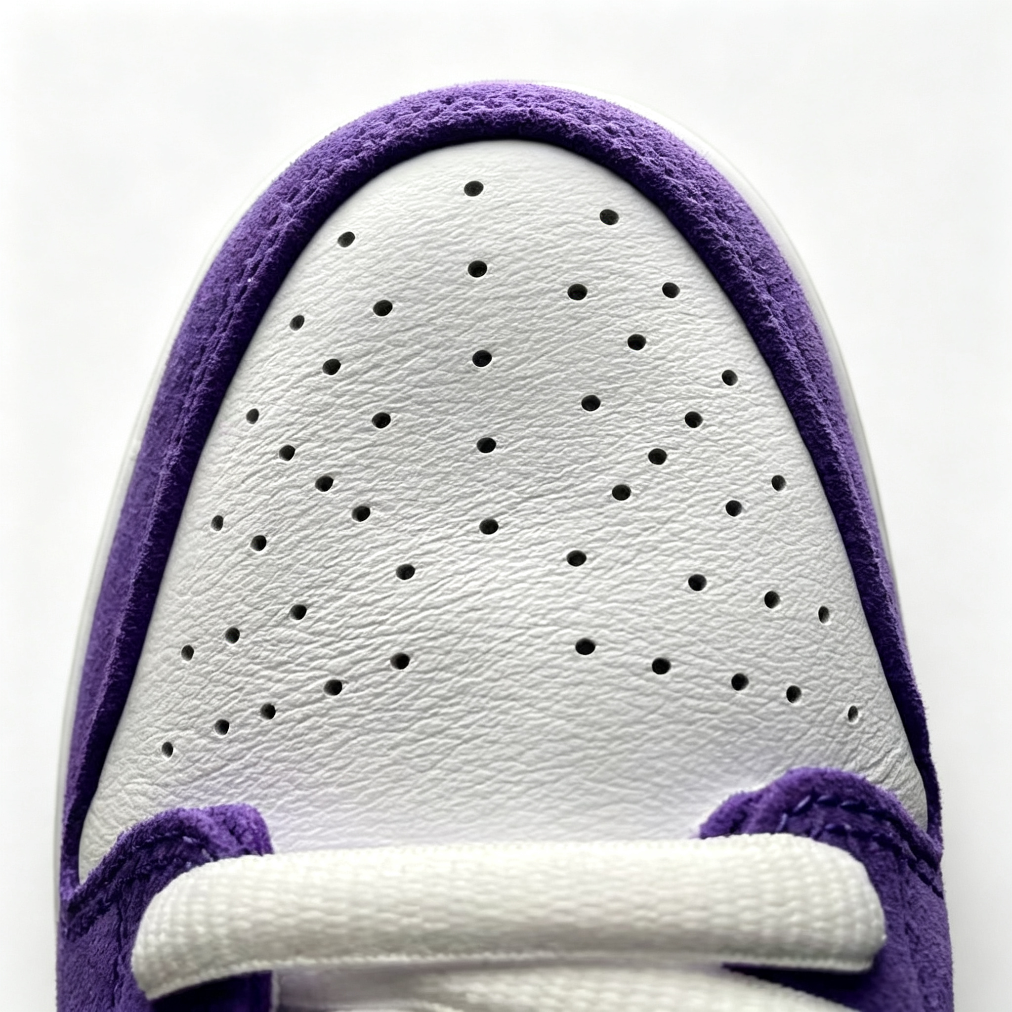 Nike Dunk Low – White & Purple Suede with Gum Sole