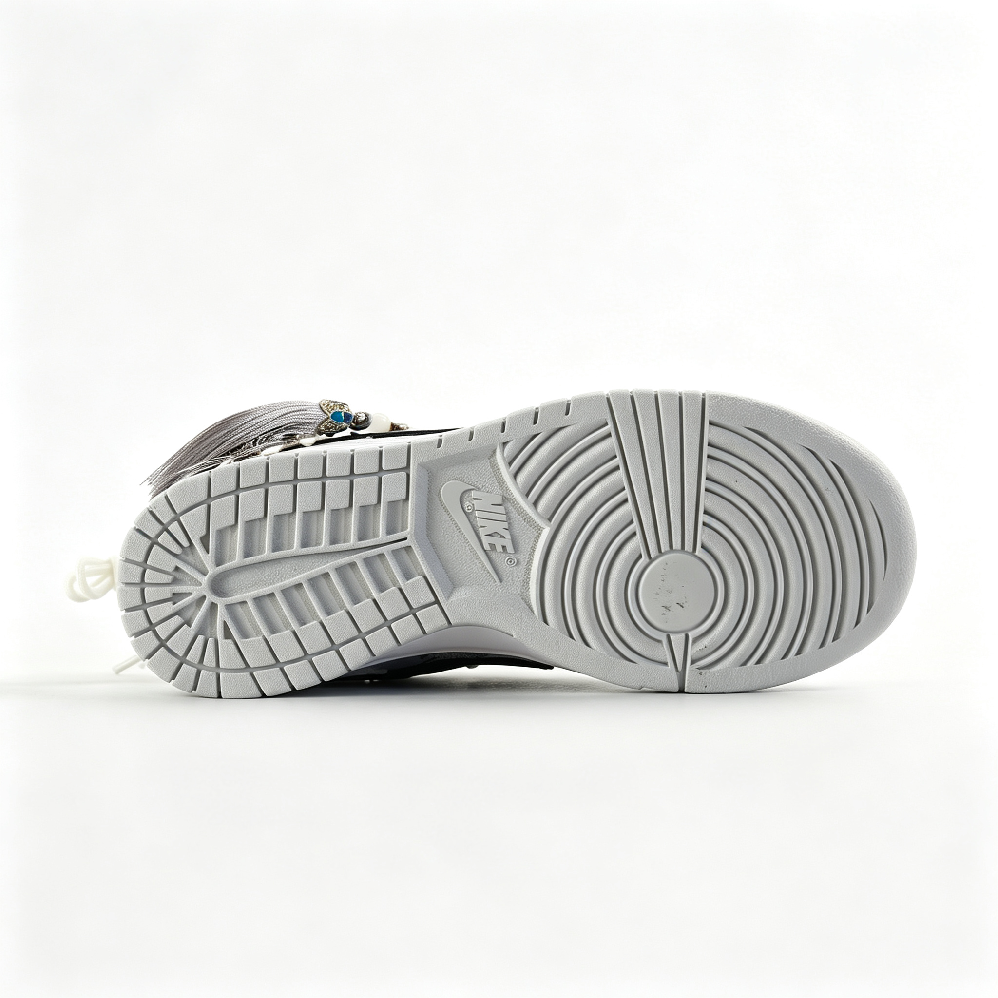 Nike Dunk Low 'Eastern' – Custom White & Black Chinese-Style Pattern Deconstructed Sneakers