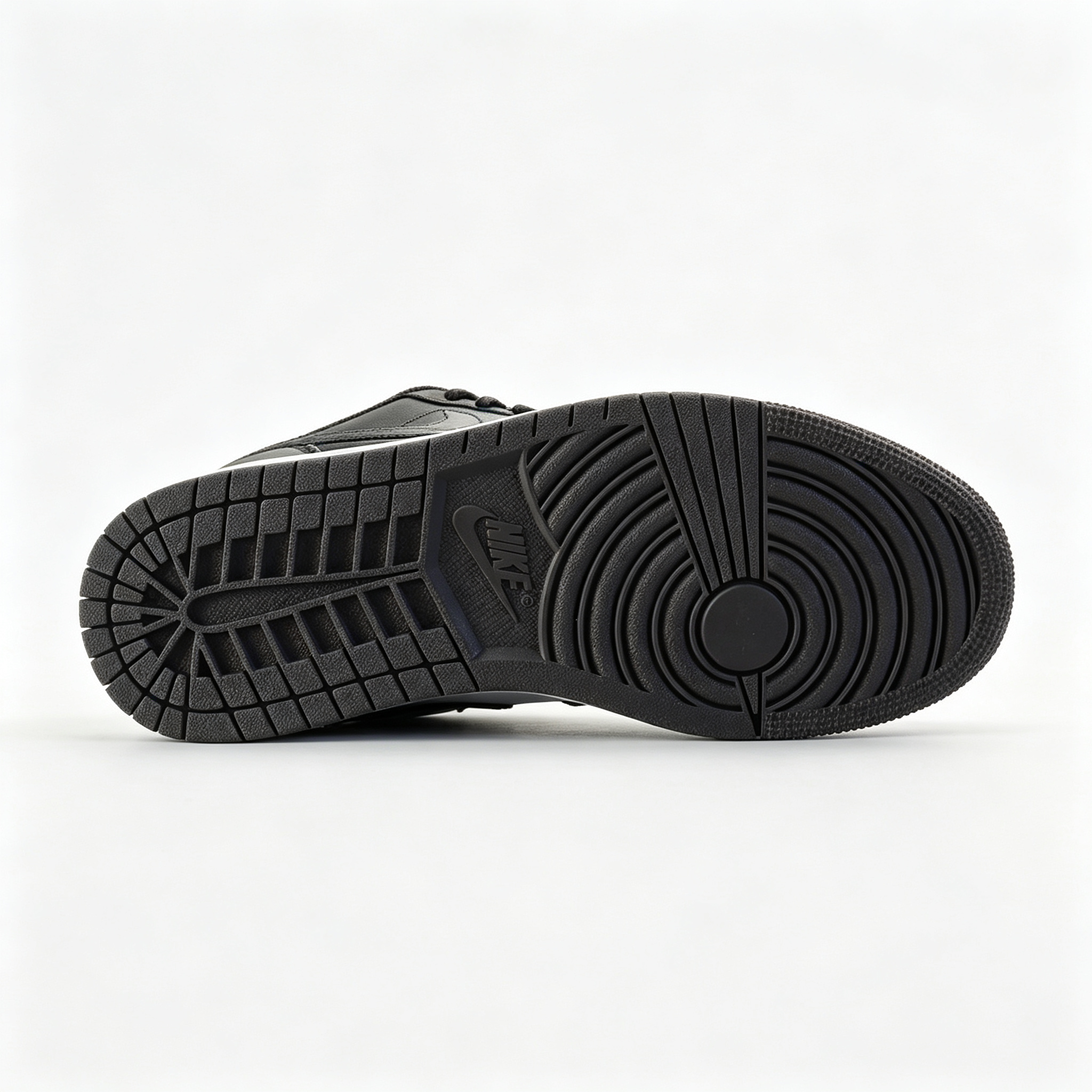Air Jordan 1 Low 'Black & Light Grey' – White Leather Low-Top Sneakers