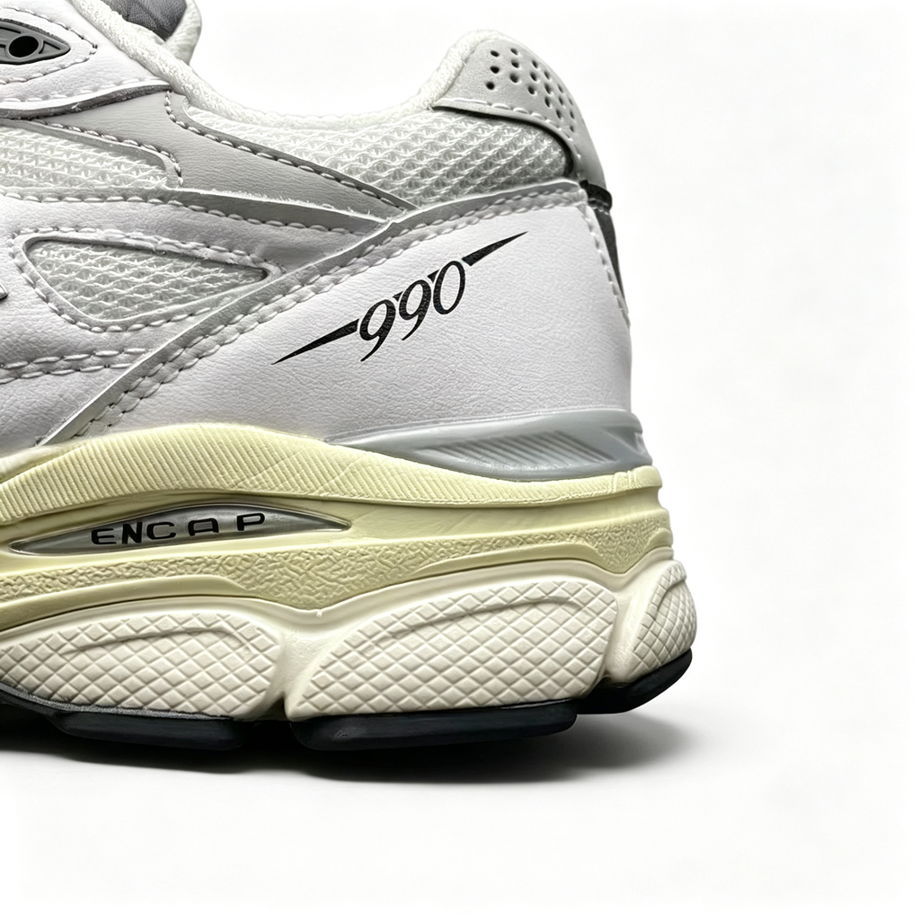 JJJJound x New Balance 990v3 Sneakers — Sea Salt