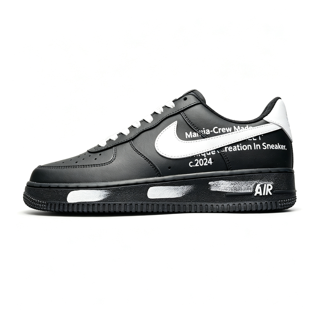 Nike Air Force 1 '07 Low 'Custom Graffiti Text Print' – Men's Art Edition Sneaker