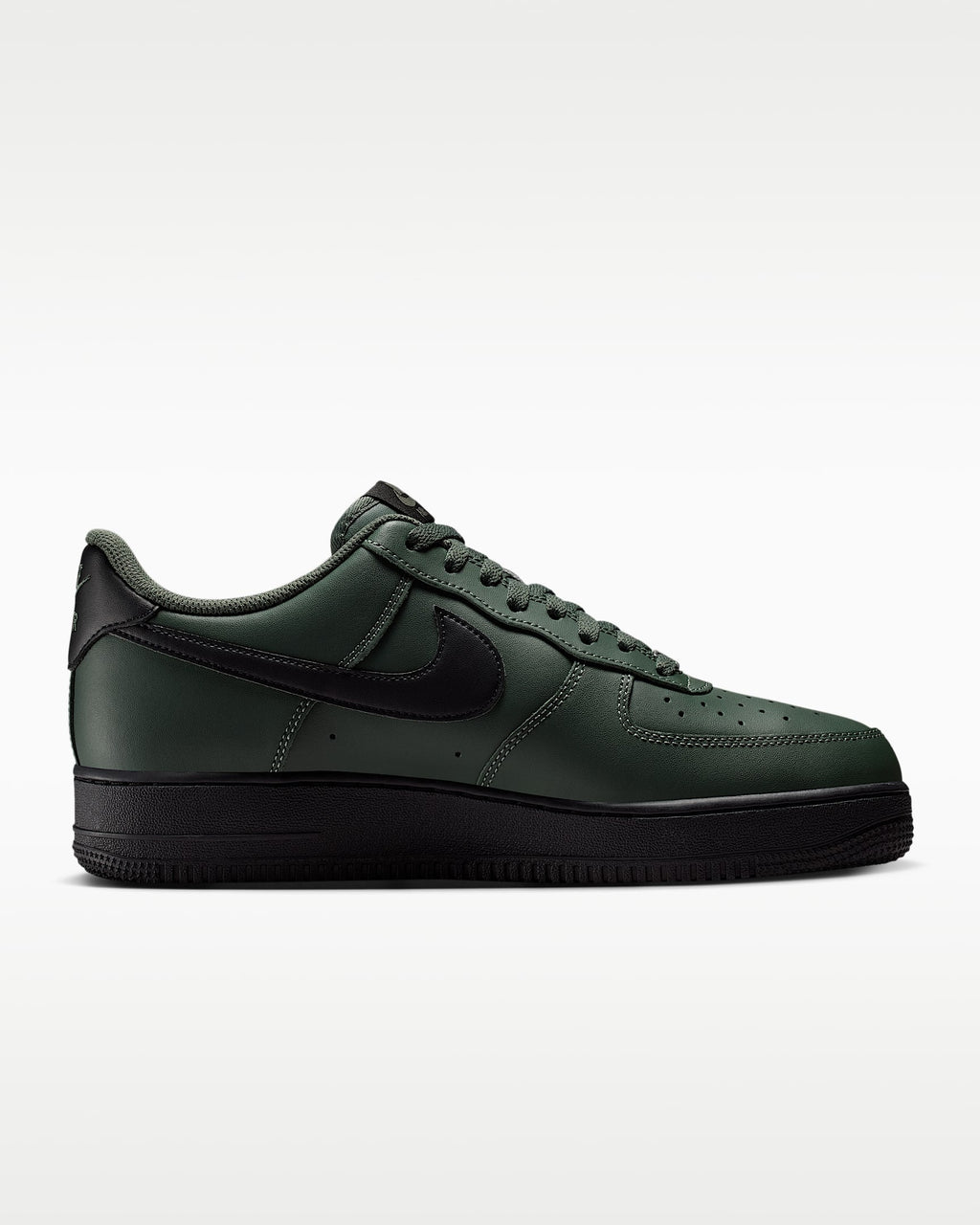 Nike Air Force 1 '07 Dark Green Black Swoosh Sneakers