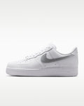 Nike Air Force 1 '07 White Silver Swoosh Sneakers