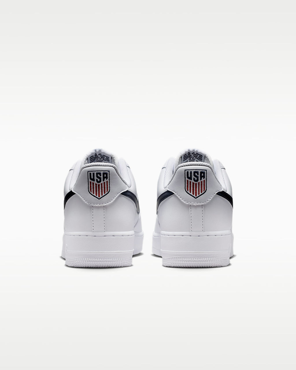Nike Air Force 1 '07 White Navy Blue Satin Swoosh Sneakers