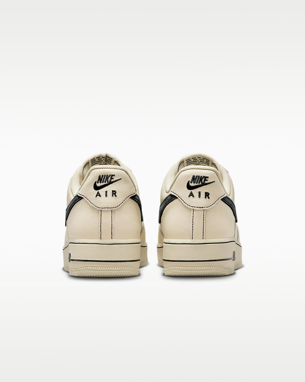 Nike Air Force 1 '07 Cream Black Contrast Stitching Sneakers
