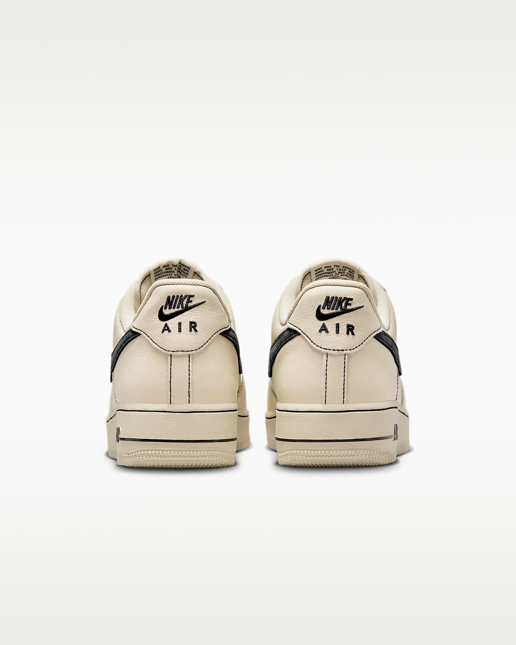 Nike Air Force 1 '07 Cream Black Contrast Stitching Sneakers