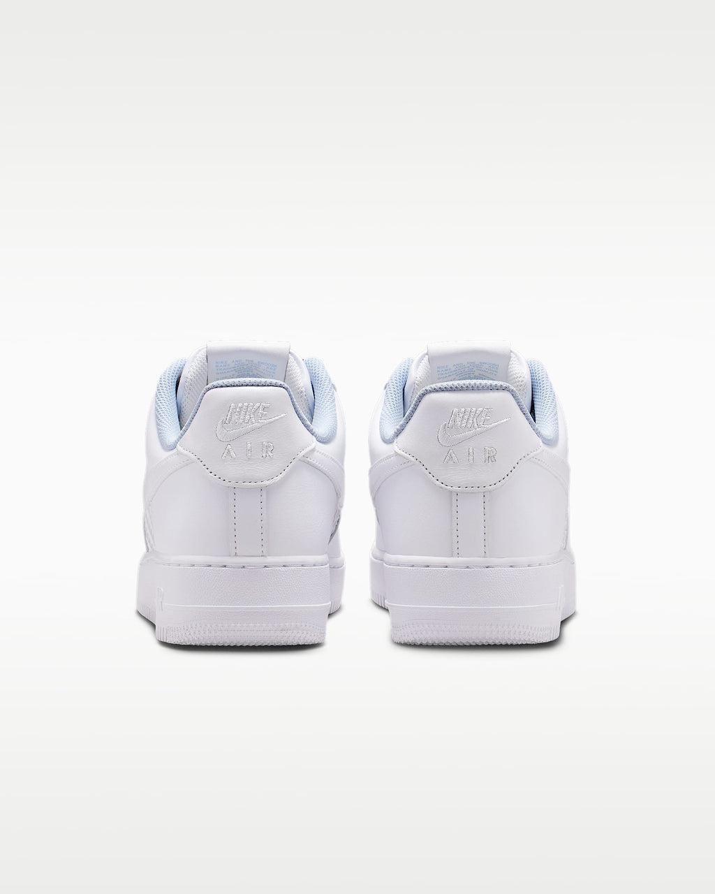 Nike Air Force 1 '07 White Woven Detail Blue Rope Laces Sneakers