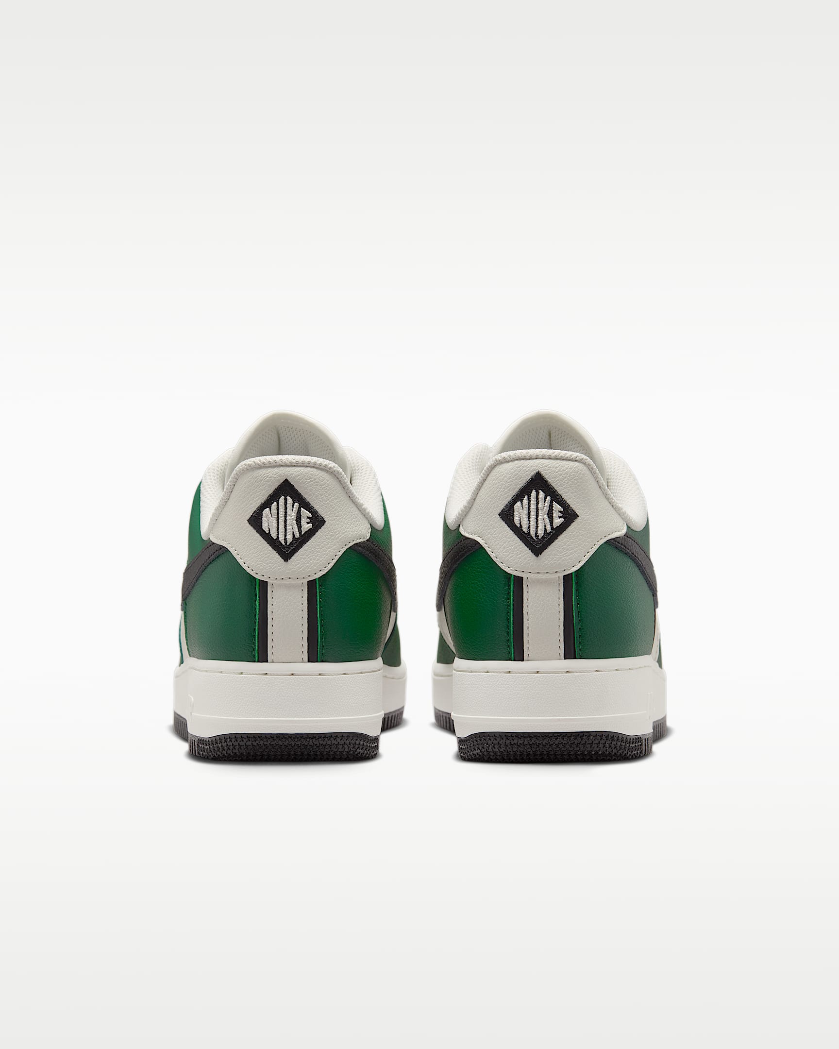 Nike Air Force 1 '07 Green Off-White Black Swoosh Sneakers