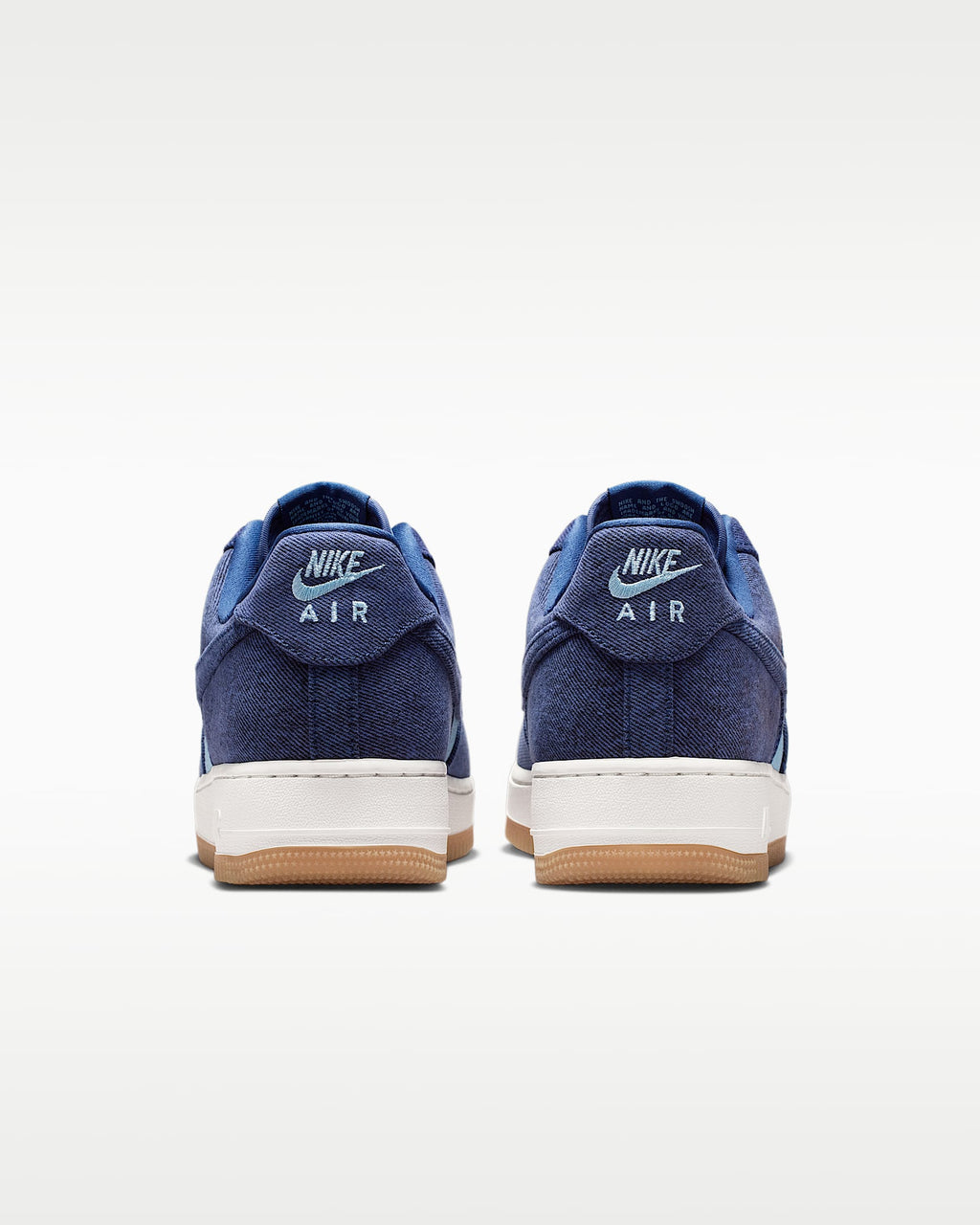 Nike Air Force 1 '07 Two-Tone Blue Denim Gum Sneakers