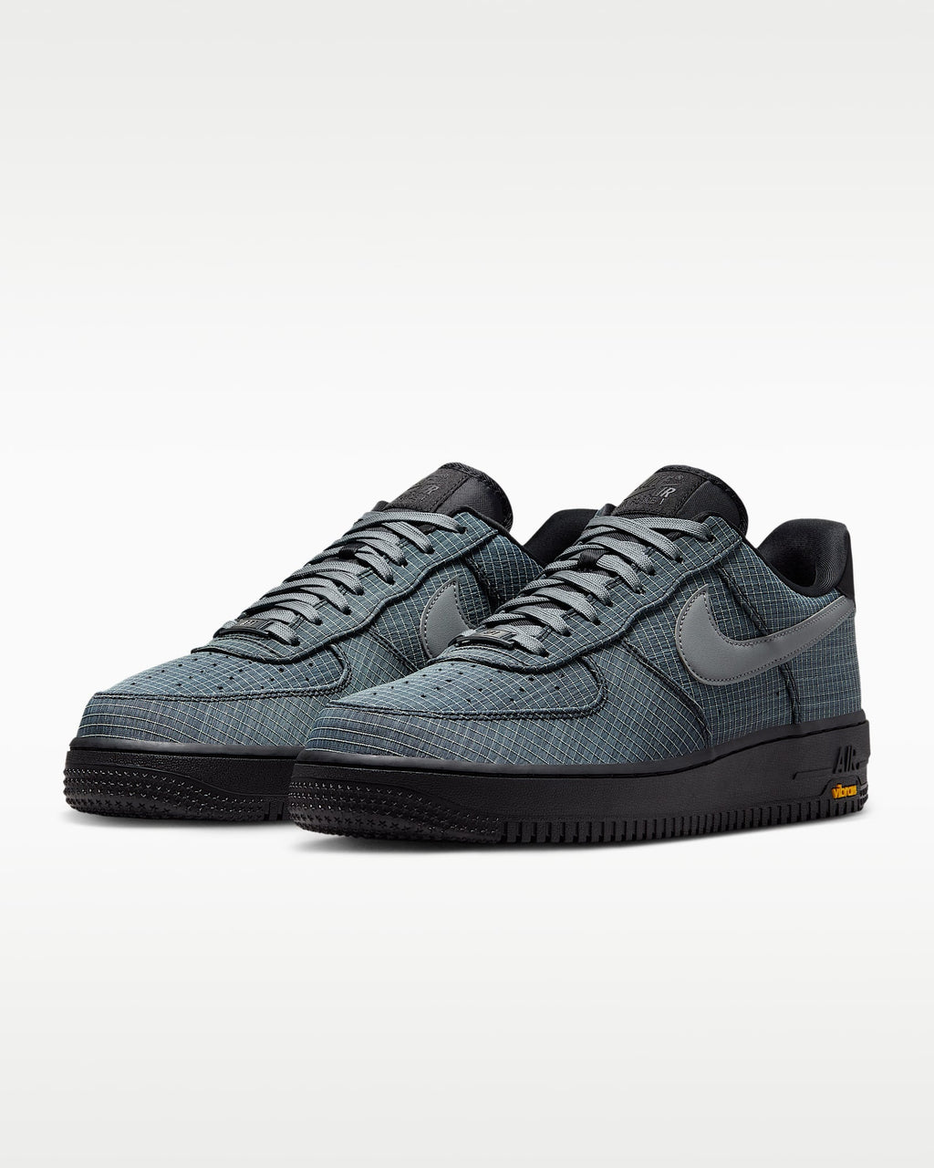 Nike Air Force 1 '07 Teal Grid Fabric Vibram Outsole Sneakers