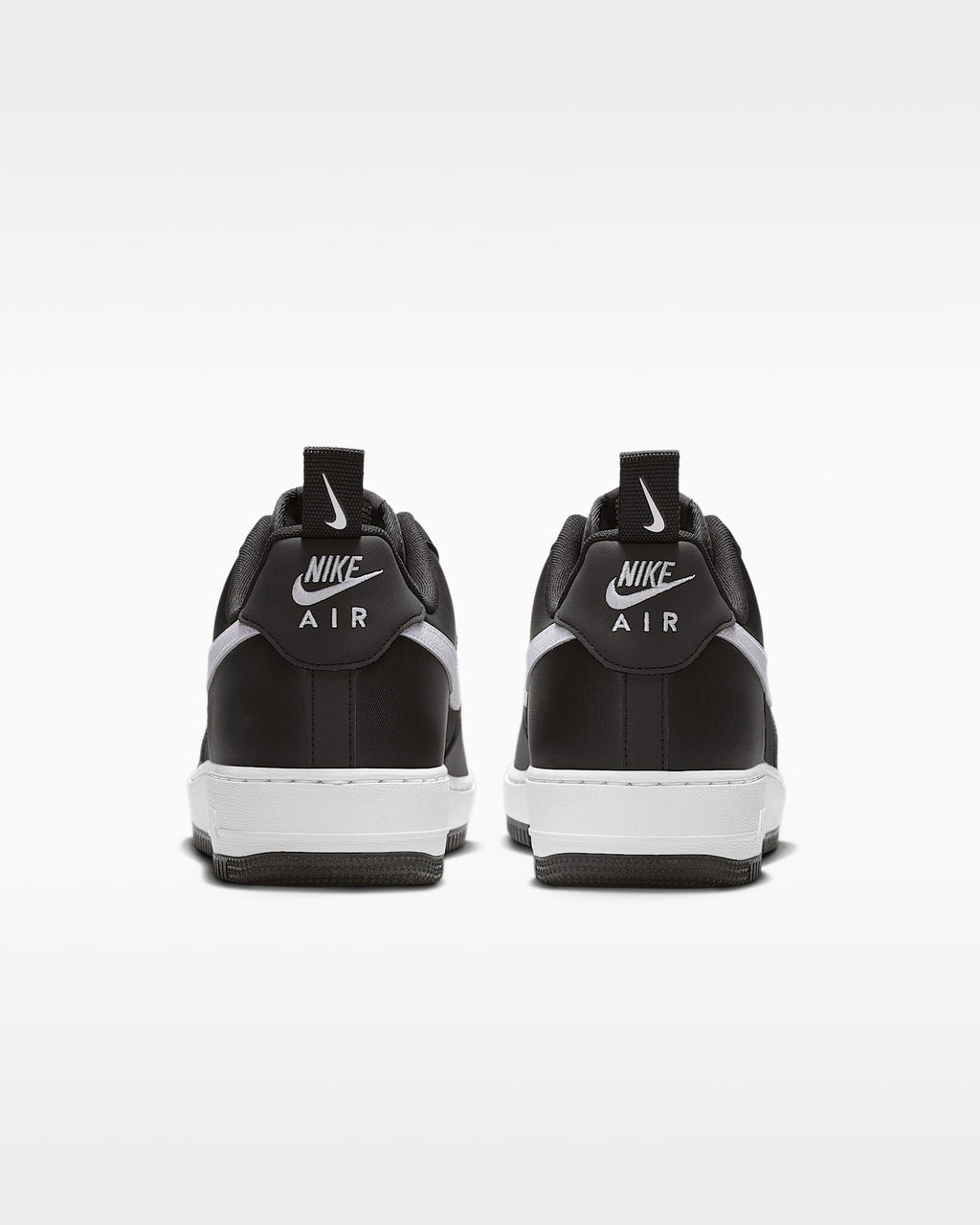 Nike Air Force 1 '07 Black White Mini Swoosh Sneakers