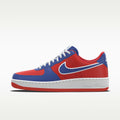 Nike Air Force 1 '07 Red Blue White Outline Color-Block Sneakers