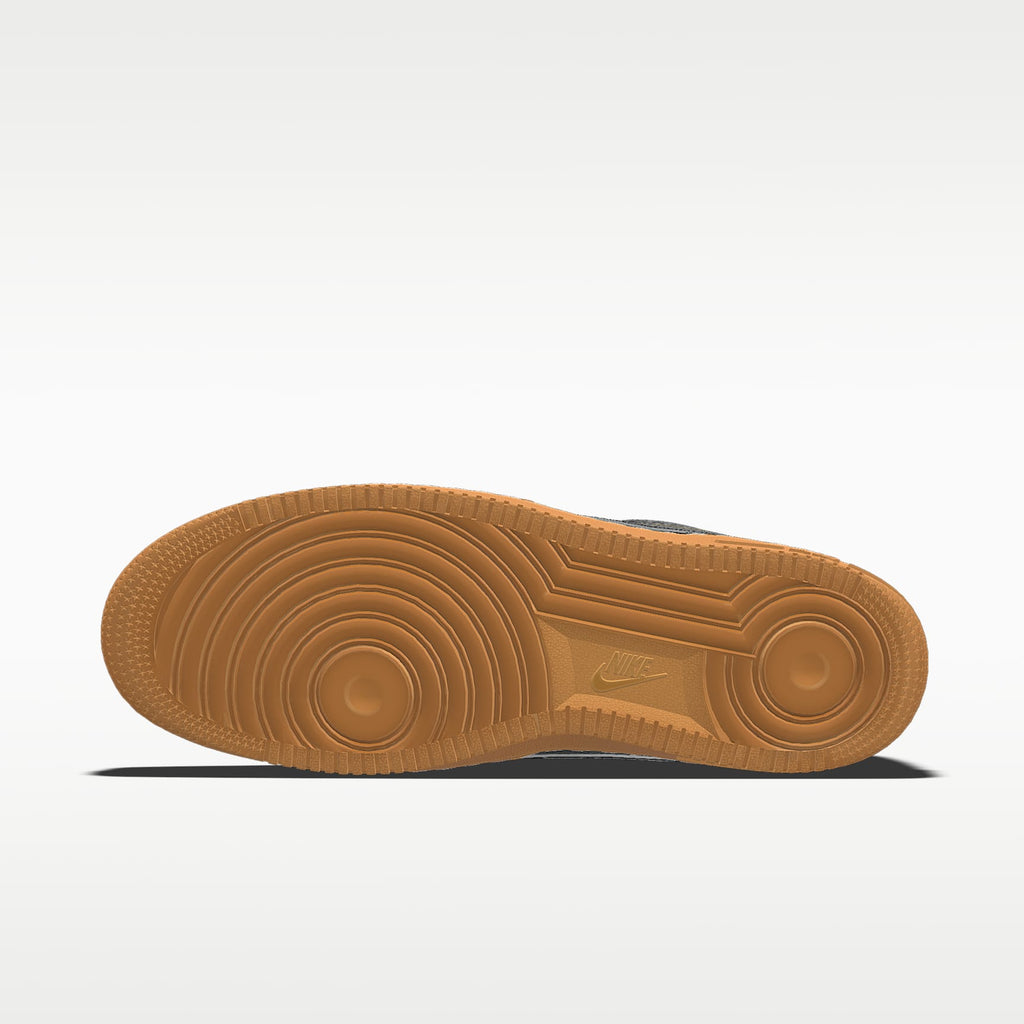 Nike Air Force 1 '07 Black Gold Outline Gum Sole Sneakers