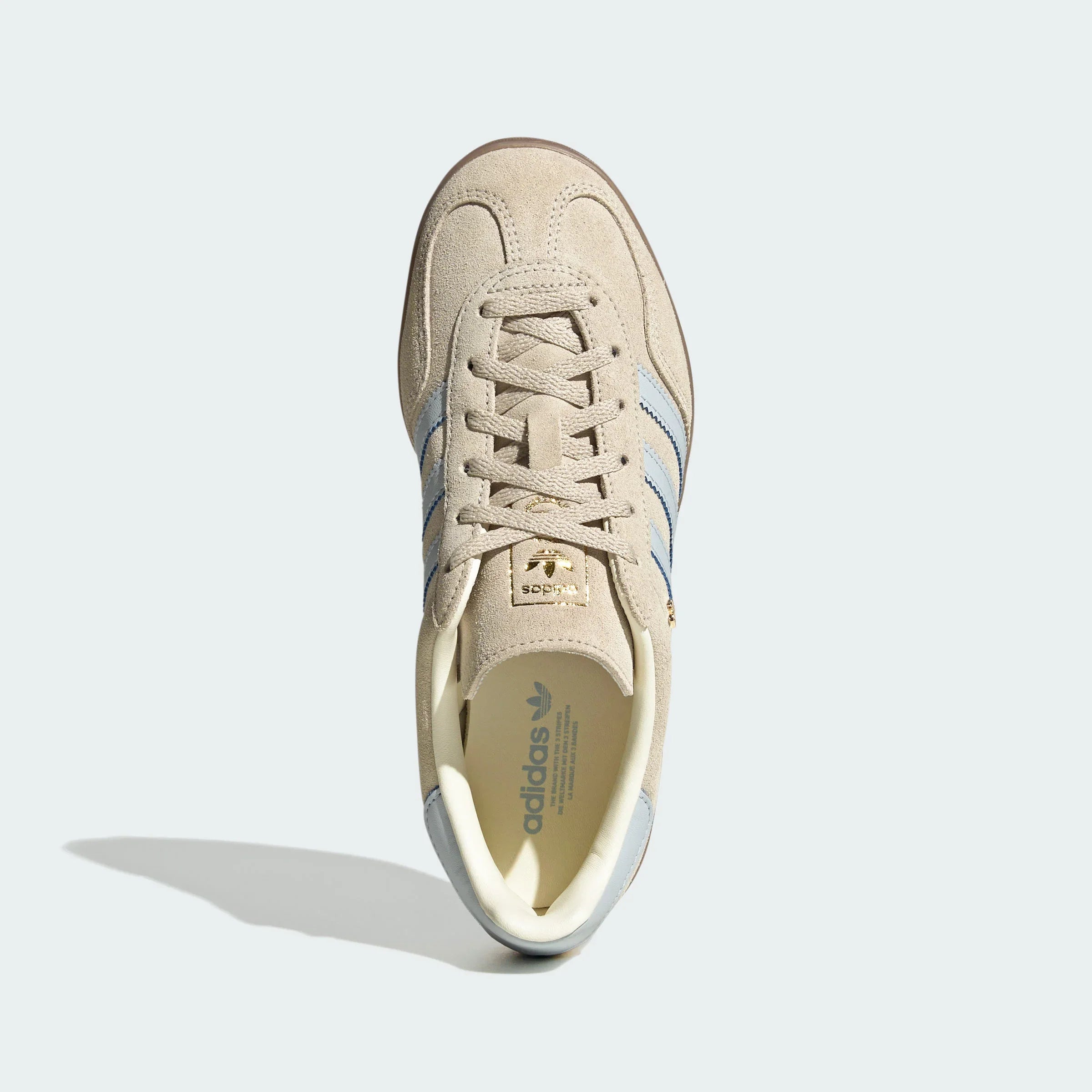 Adidas Originals – Beige / Light Blue Suede Casual Sneakers