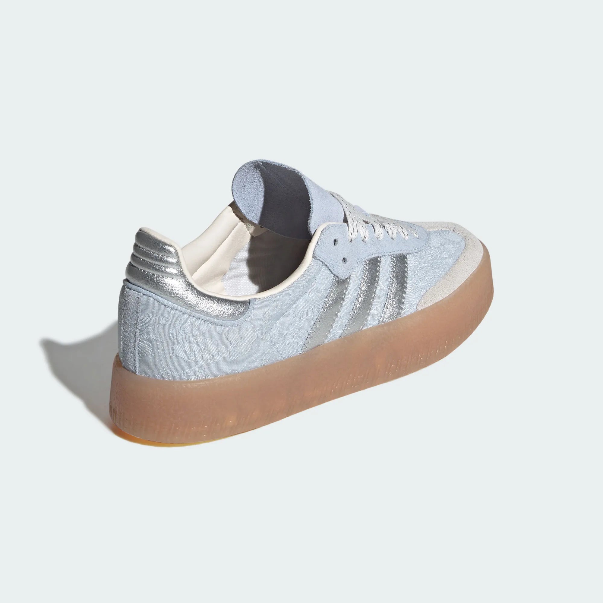Adidas Originals – Light Blue / Silver Jacquard Platform Casual Sneakers