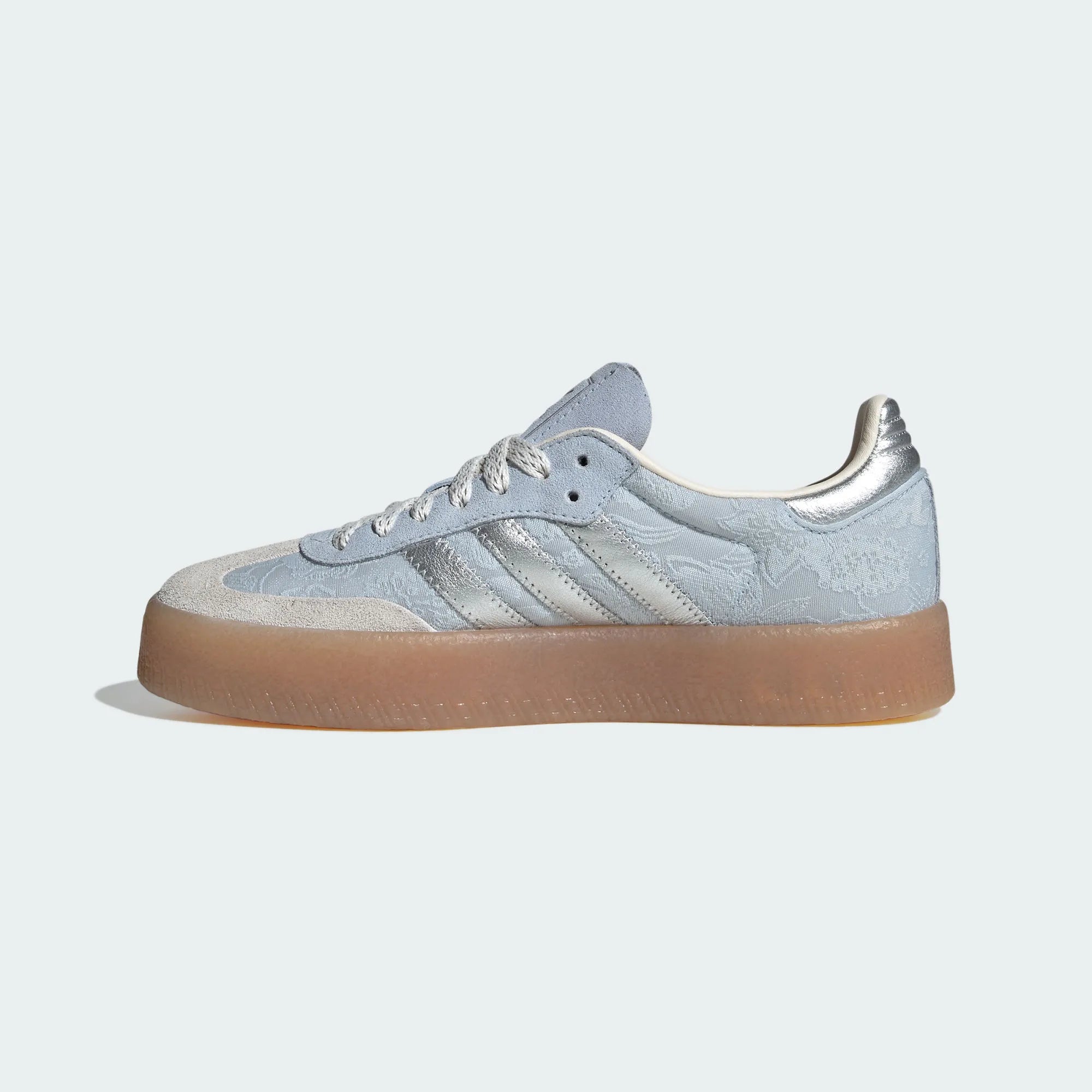 Adidas Originals – Light Blue / Silver Jacquard Platform Casual Sneakers