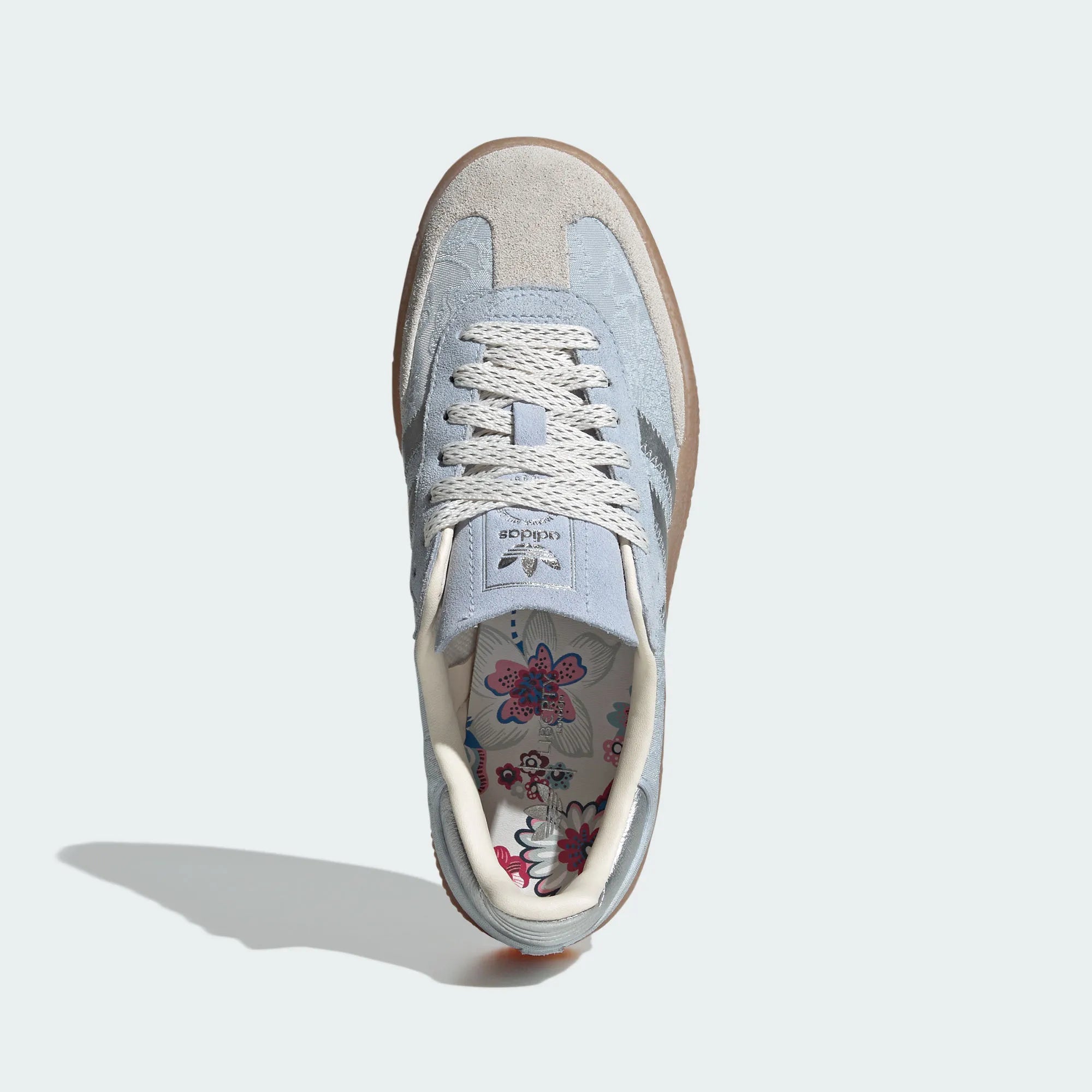 Adidas Originals – Light Blue / Silver Jacquard Platform Casual Sneakers
