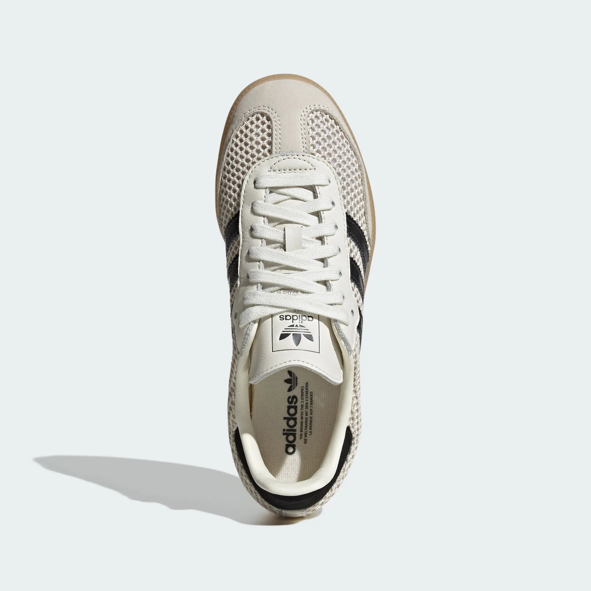 Adidas Originals – Cream / Black Mesh & Leather Casual Sneakers