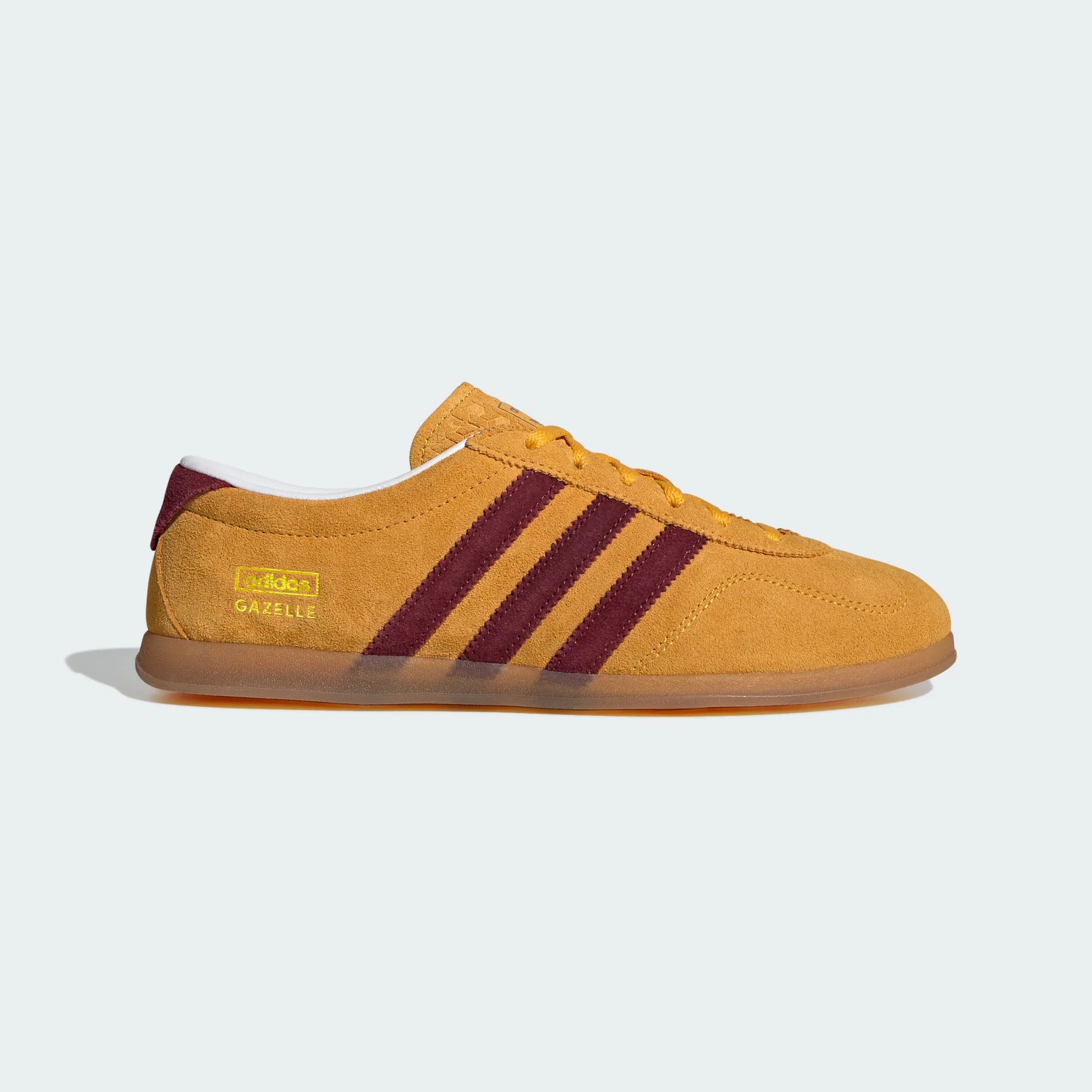 Adidas Originals – Golden Yellow / Burgundy Suede Casual Sneakers