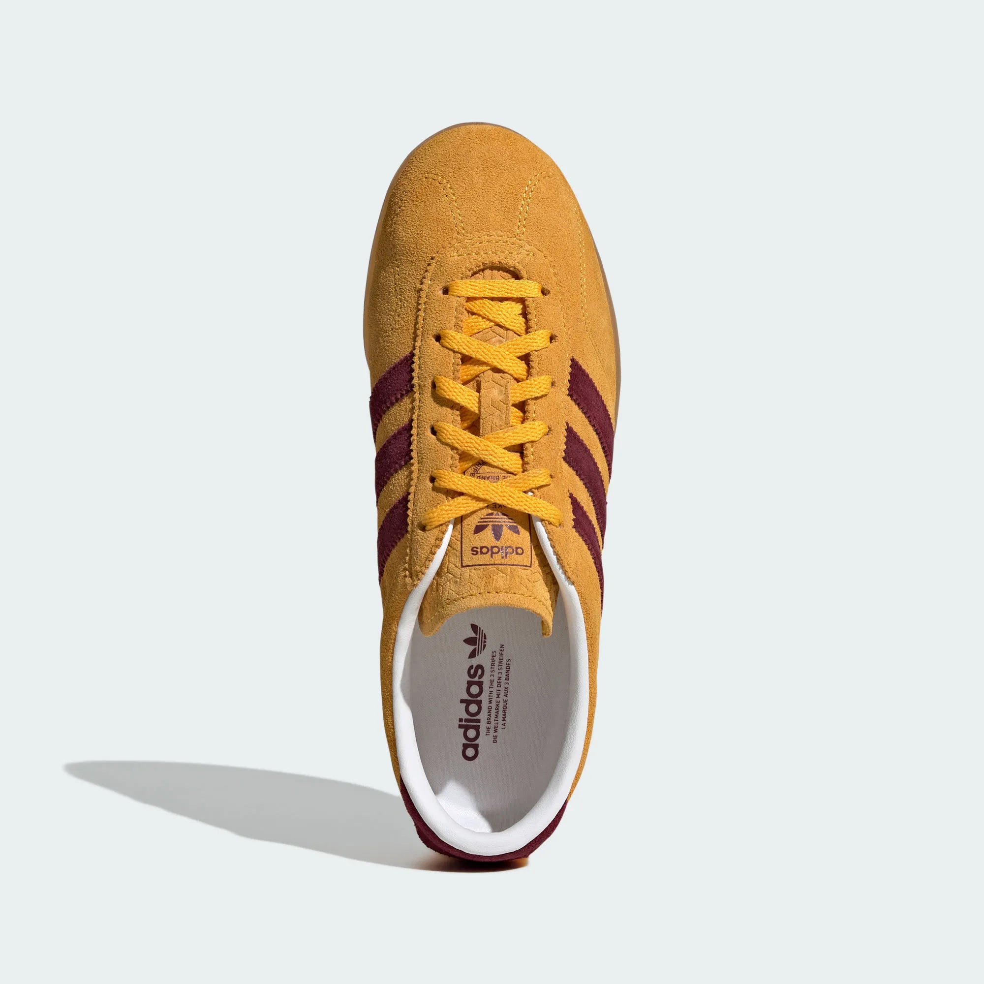 Adidas Originals – Golden Yellow / Burgundy Suede Casual Sneakers