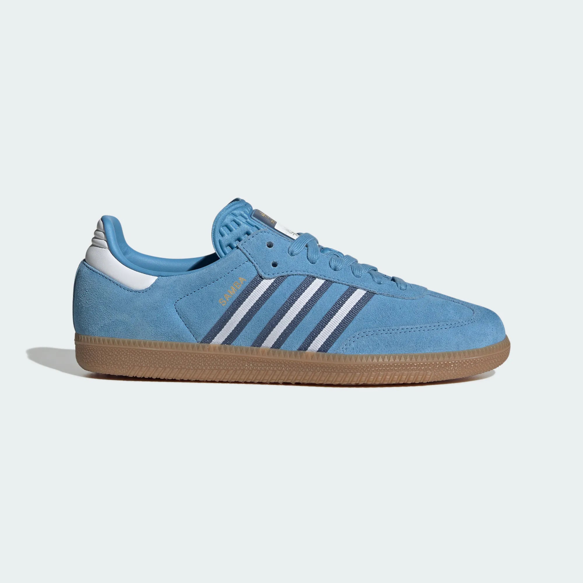 Adidas Originals – Light Blue / White Suede Casual Sneakers
