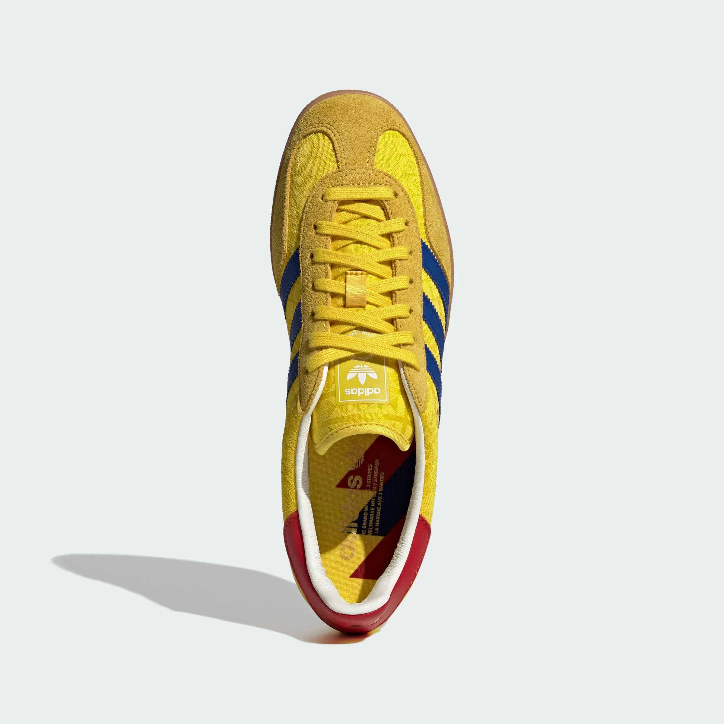 Adidas Originals – Yellow / Blue Jacquard Suede Casual Sneakers
