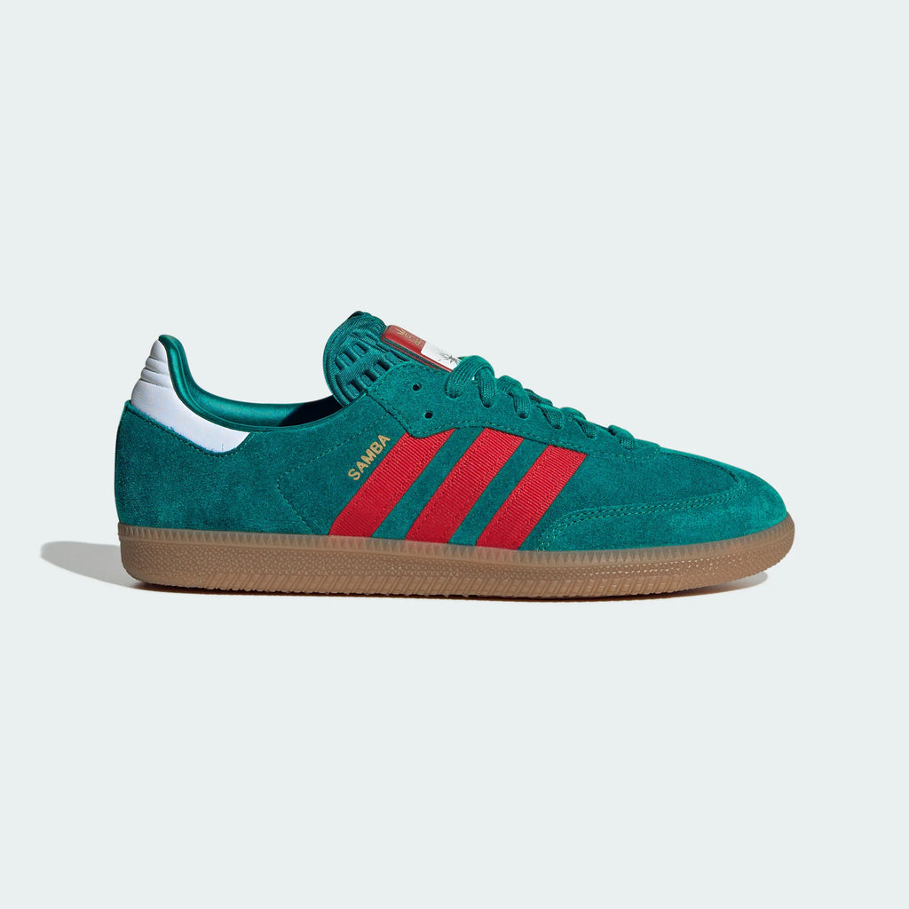 Adidas Originals – Dark Green / Red Suede Casual Sneakers