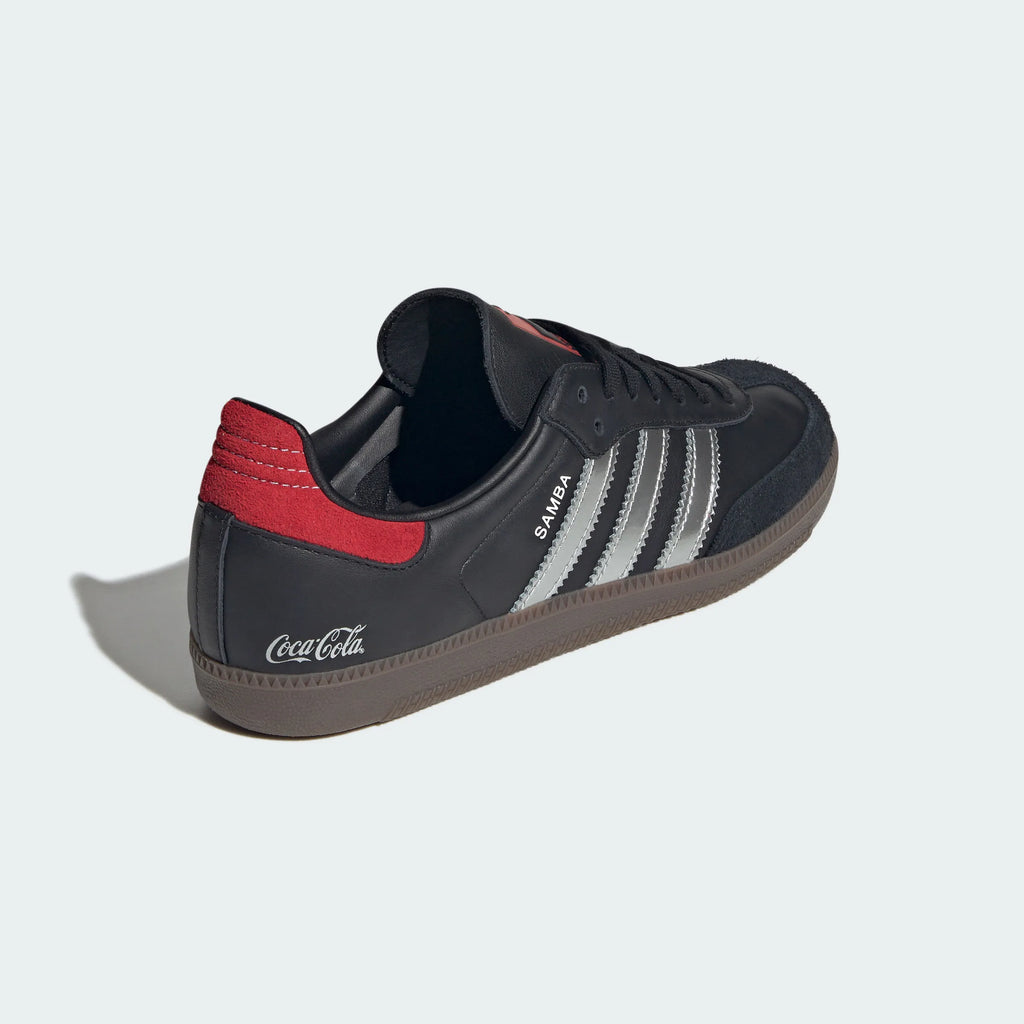 Adidas Originals – Black / Silver / Red Leather Casual Sneakers