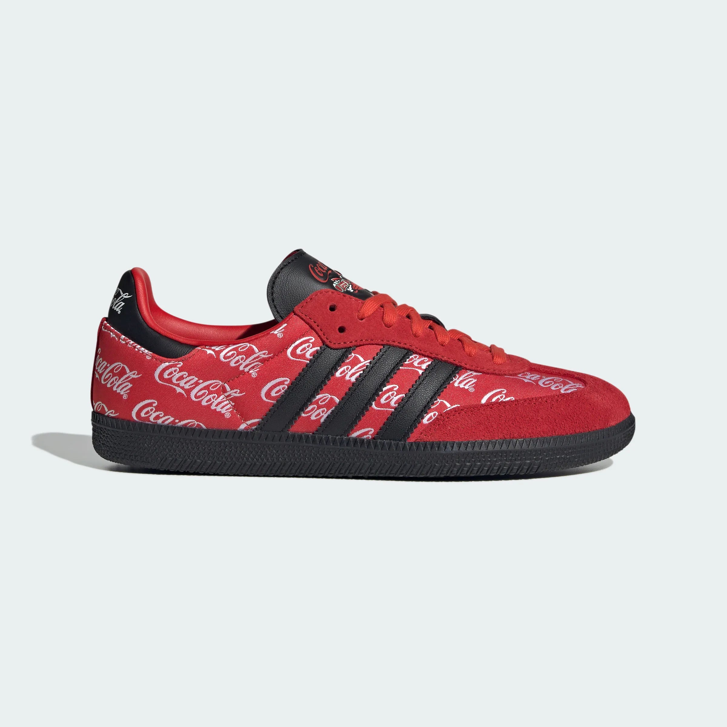 Adidas Originals – Red / Black Coca-Cola Print Suede Casual Sneakers