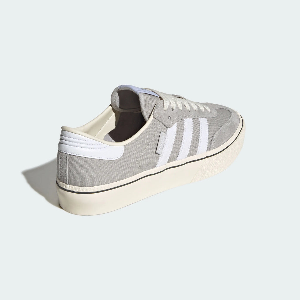Adidas Originals – Grey / White Canvas & Suede Platform Casual Sneakers
